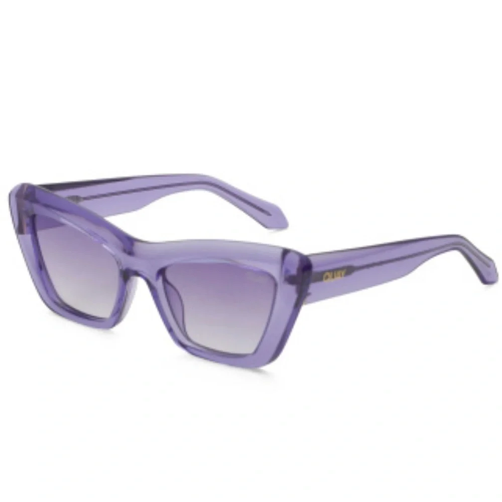 QUAY On The Radio Sunglasses Purple Frame Purple Gradient Lens Cat Eye NWT
